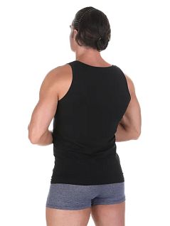 Мужская майка из хлопка с квадратным вырезом черного цвета BALDESSARINI RT90043/6083 930